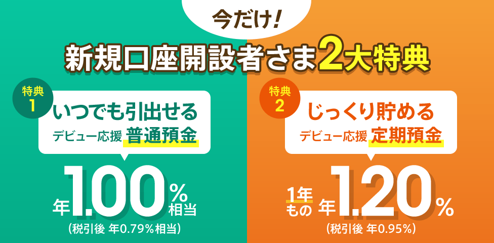 今だけ！新規口座開設者さま2大特典