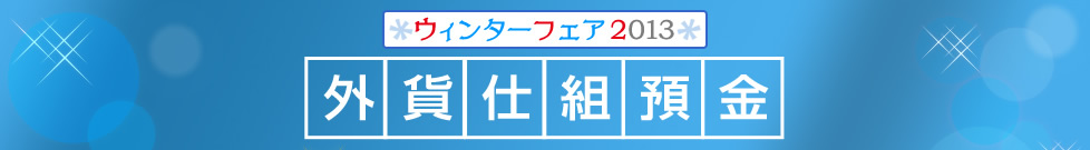 ウィンターフェア2013 外貨仕組預金 ウィンターフェア2013 外貨仕組預金